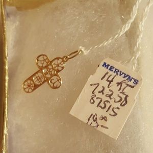 SOLD 14k Yellow Gold Cross Pendant ( for babies)